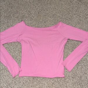 Brandy Melville Pink Long Sleeve Top